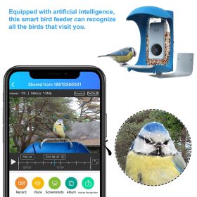 Bird Feeder Camera, Smart Bird Feeder for Outdoor Bird Watching,Capture Photos, Compatible with Mobile Phones