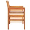 2-Seater Patio Bench with Cushion 47.2" Solid Acacia Wood