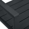 Patio Bench 47.2" HDPE Black Wood Look