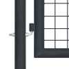Mesh Garden Gate Galvanized Steel 39.4"x68.9" Gray