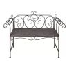 Patio Bench 52" Steel Antique Brown