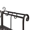 Patio Bench 52" Steel Antique Brown