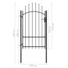 Garden Gate Steel 39.4"x86.6" Black
