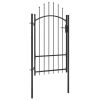 Garden Gate Steel 39.4"x86.6" Black