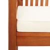 2-Seater Patio Bench with Cushion 47.2" Solid Acacia Wood