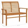 Patio Bench 44.1" Solid Teak Wood