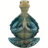 1pc, Meditating Sea Turtle Sculpture - Tranquility Garden Statue, Yoga Figurine, Creative Small Gift, Party Favor, Home Decor, Room Decor