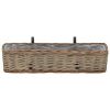 Balcony Planter 2 pcs Wicker with PE Lining 23.6"