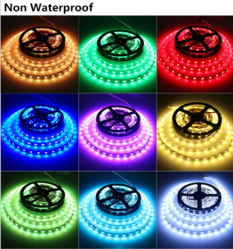 LED Light Strips Highlight 60 Light Beads Epoxy Waterproof Soft Strips (Option: IP65 white-10m)