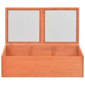 Greenhouse Wood 39.4"x19.7"x13.4" (Color: Orange)